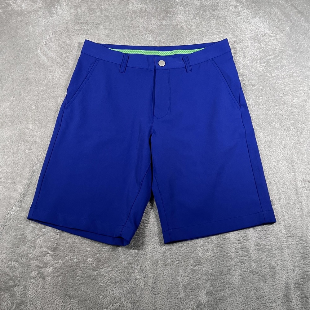 Bonobos Golf Shorts Mens 31 Blue 10 Inseam Flat Front Casual Performance Zip Fly